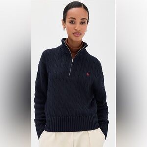 Polo Ralph Lauren Cotton Half Zip Long Sleeve Pullover